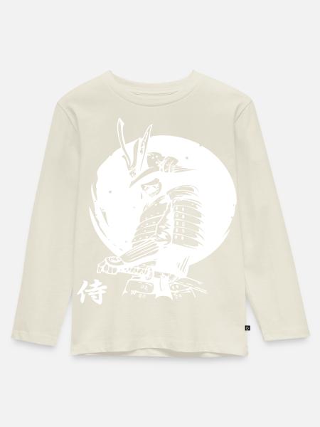 Japanischer Samurai - Kinder Premium Bio Langarmshirt - Naturweiß