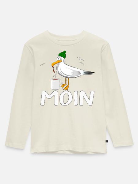 Möve MOIN - Kinder Premium Bio Langarmshirt - Naturweiß
