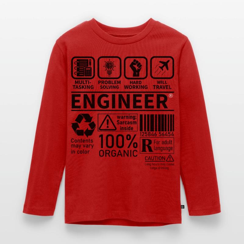 engineer multi tasking problem solving working Kinder Premium Bio Langarmshirt