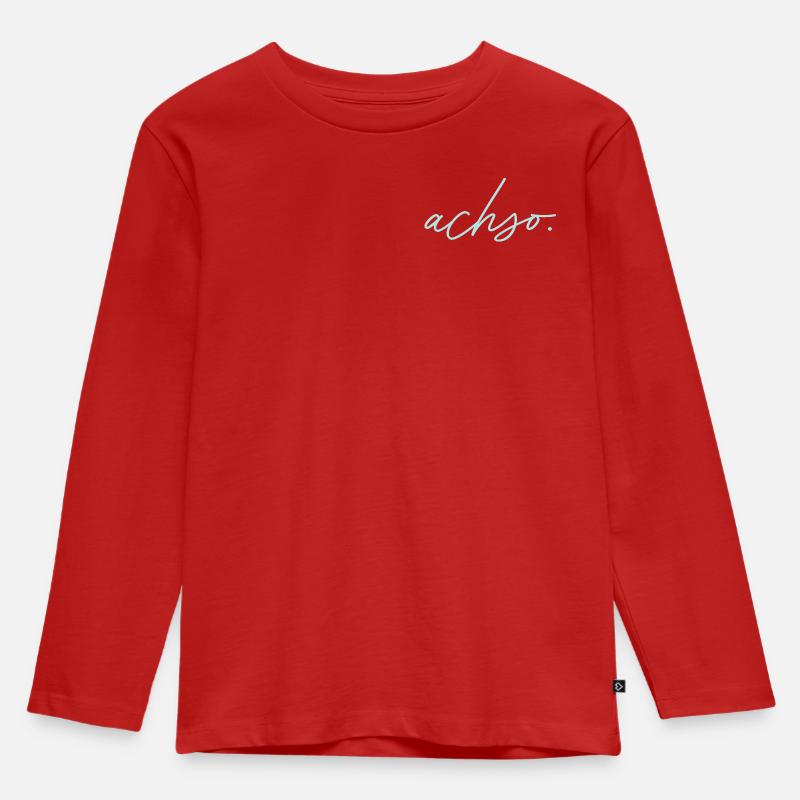 achso. Bluewave - Kinder Premium Bio Langarmshirt - Rot