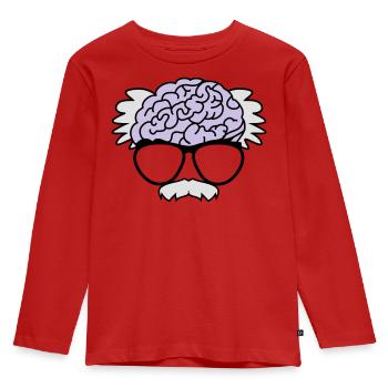 Brain of a professor - Kids' Premium Longsleeve Shirt - red - Front - AI Model Kid Female (0cm)