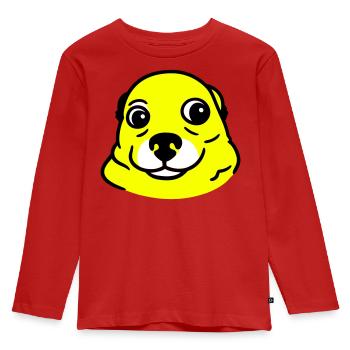 Anxious Dog in Pop Art Style - Kids' Premium Longsleeve Shirt - red - Front - AI Model Kid Female (0cm)