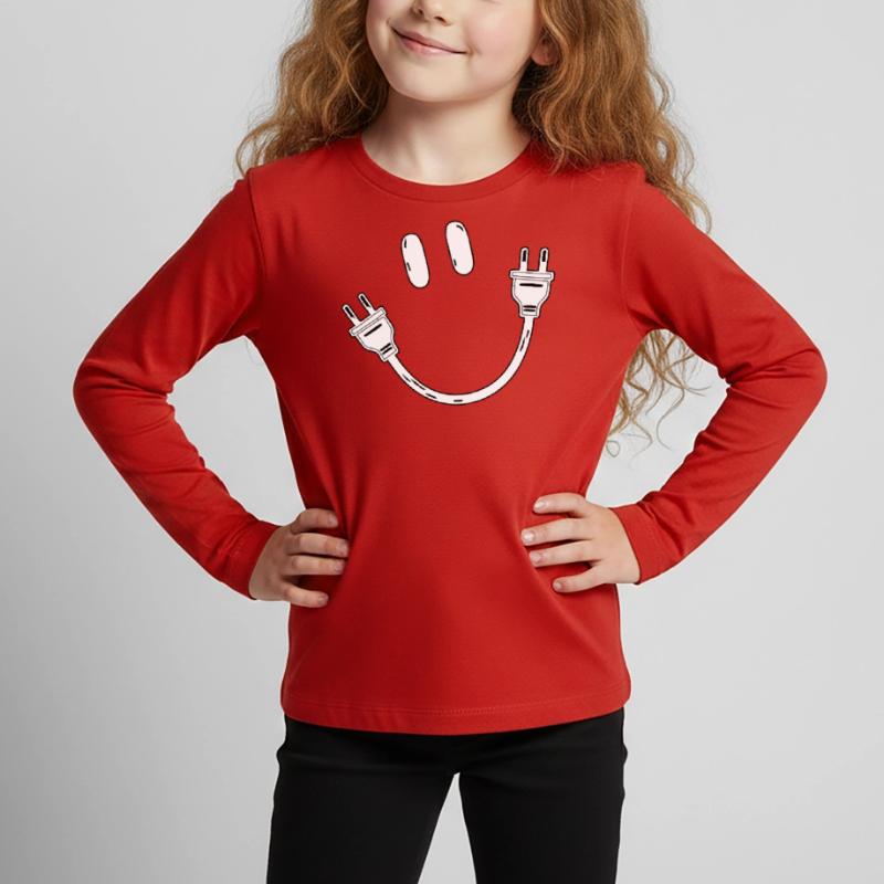 Electricity Schuko Plug Socket Electrical Gift Kids' Premium Longsleeve Shirt