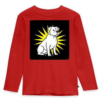 Cool Dog dans le style Punk Rock & Pop Art - T-shirt manches longues Premium Enfant - rouge - Devant - AI Model Kid Female (0cm)