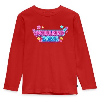 Schoolchild 2026 magical school enrollment - Kids' Premium Longsleeve Shirt - red - Front - AI Model Kid Female (0cm)