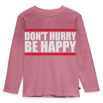 Don't hurry be happy - Kids' Premium Longsleeve Shirt - mauve - Front - AI Model Kid Female (0cm)