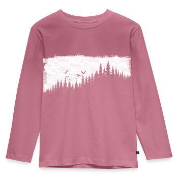 Bos - Kinderen Premium Bio shirt met lange mouwen - mauve - Voor - AI Model Kid Female (0cm)