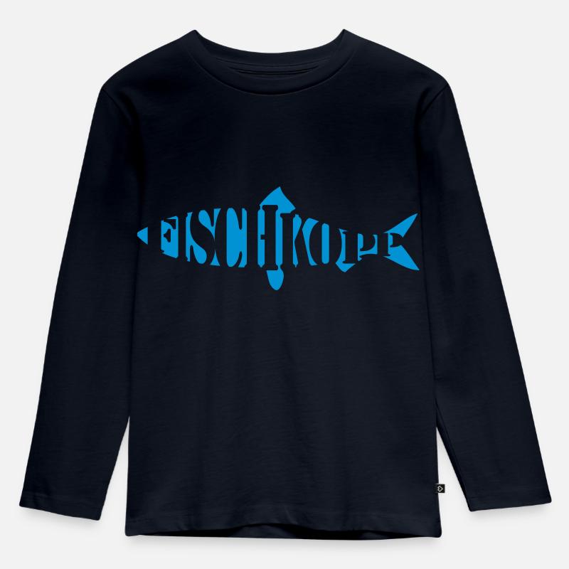 fischkopp - Kinder Premium Bio Langarmshirt - Navy