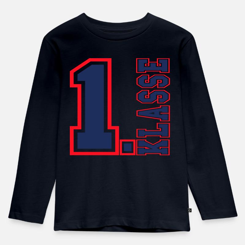 1. KLASSE Einschulung Schulkind Schulstart - Kinder Premium Bio Langarmshirt - undefined