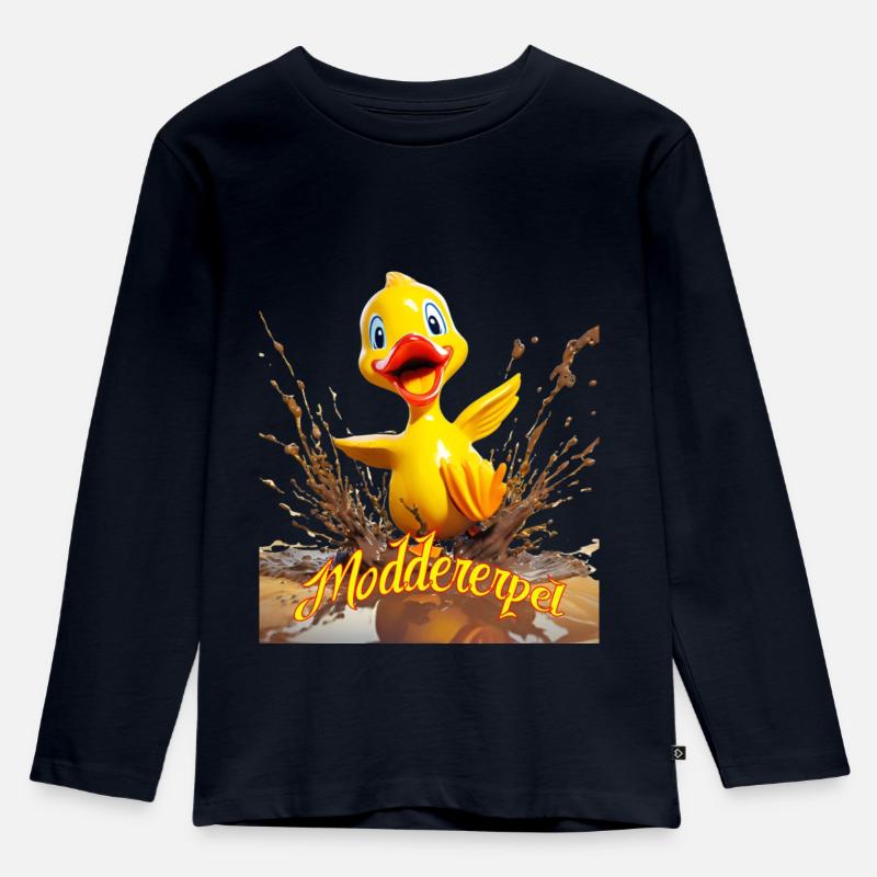 Moddererpel - Kinder Premium Bio Langarmshirt - Navy