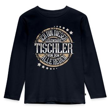 Tischler - Kinder Premium Bio Langarmshirt - Navy - Vorne - AI Model Kid Female (0cm)
