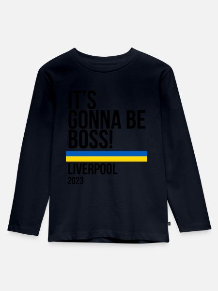 Liverpool - Kinder Premium Bio Langarmshirt - Navy