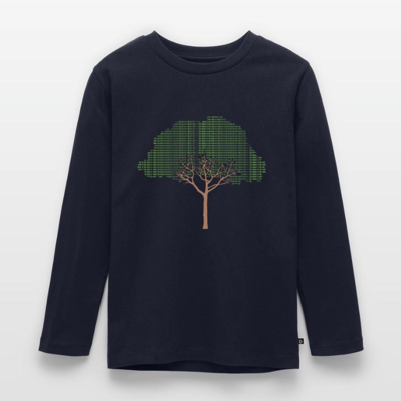 Binary Tree Admin Hacker Coder Programmierer Kinder Premium Bio Langarmshirt