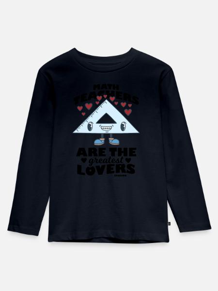 Mathematik - Kinder Premium Bio Langarmshirt - Navy