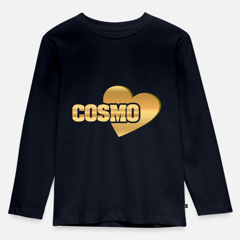 Liebe Love Gold Cosmo - Kinder Premium Bio Langarmshirt - Navy