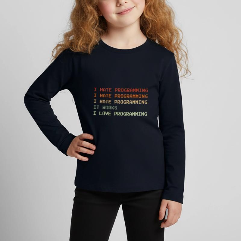Things I Hate Programming Coder Coding Developer S Kinder Premium Bio Langarmshirt