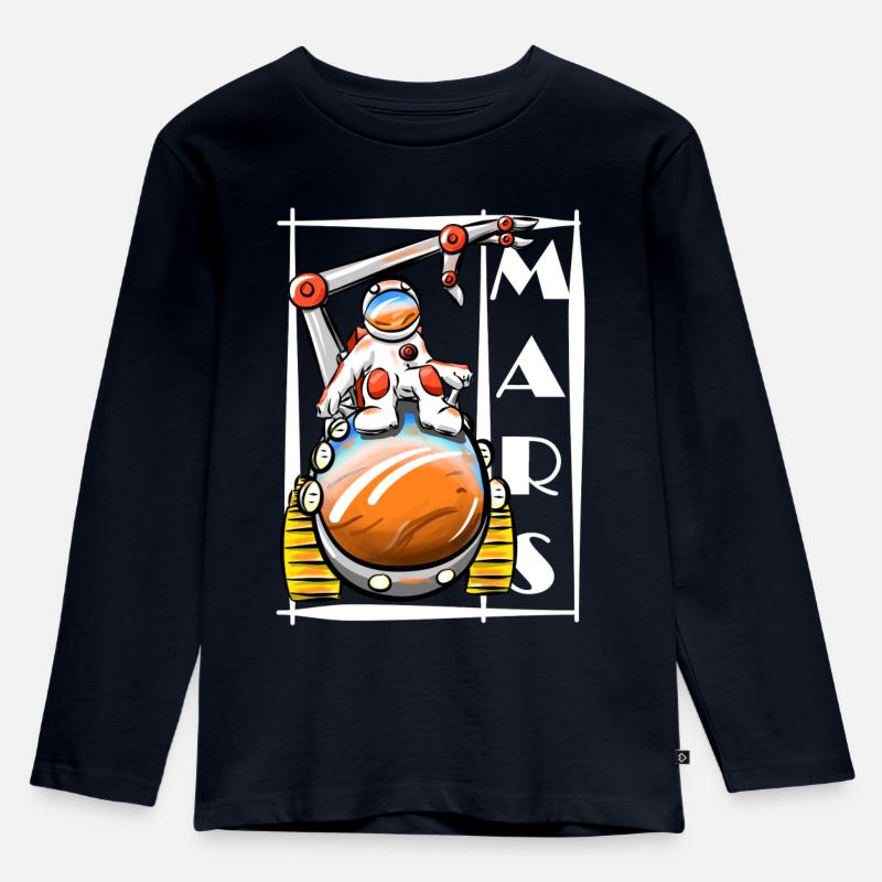 Mars - Kinder Premium Bio Langarmshirt - Navy