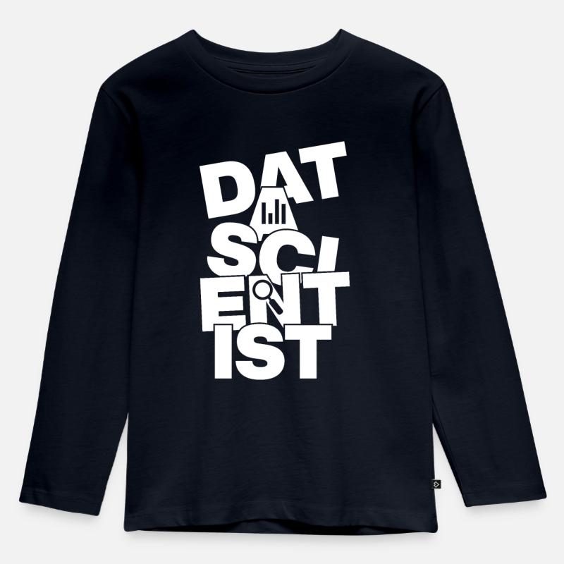 Beruf Arbeit - Data Scientist - Kinder Premium Bio Langarmshirt - Navy