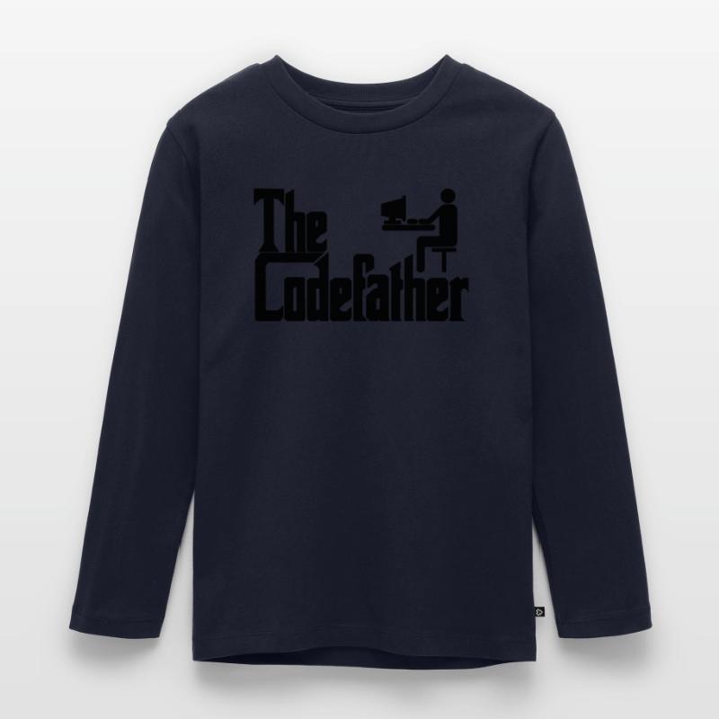 The Codefather Programmierer PC Coding Geschenk Kinder Premium Bio Langarmshirt