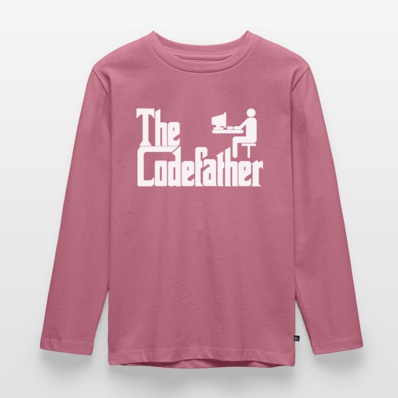 The Codefather Programmierer PC Coding Geschenk Kinder Premium Bio Langarmshirt