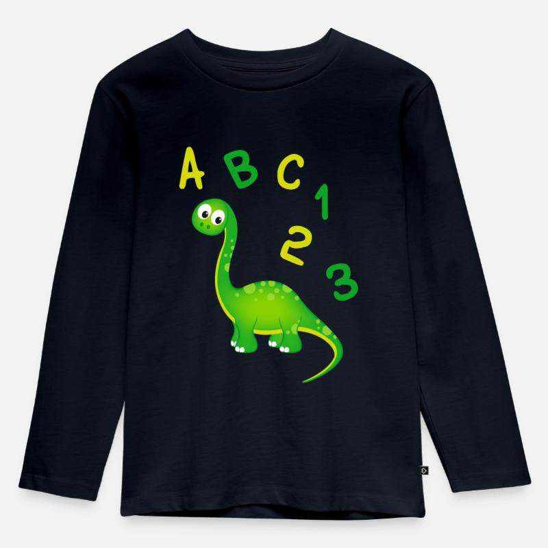 Schulanfang 1. Klasse Einschulung - Kinder Premium Bio Langarmshirt - Navy