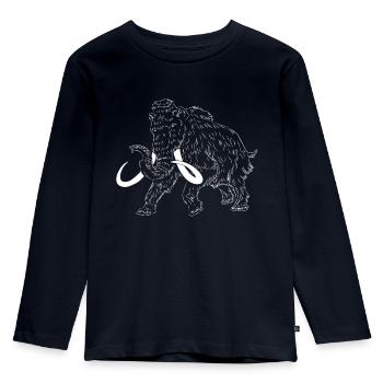 Mammut - Kinder Premium Bio Langarmshirt - Navy - Vorne - AI Model Kid Female (0cm)
