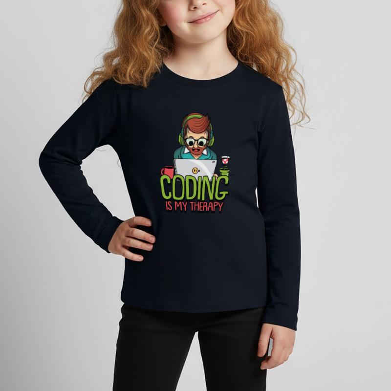 Hacking Programmierer Hacker Code Coding Geschenk Kinder Premium Bio Langarmshirt