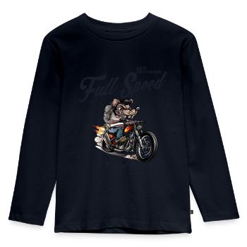 Full Speed Rat Race - Kids' Premium Longsleeve Shirt - navy - Front - AI Model Kid Female (0cm)