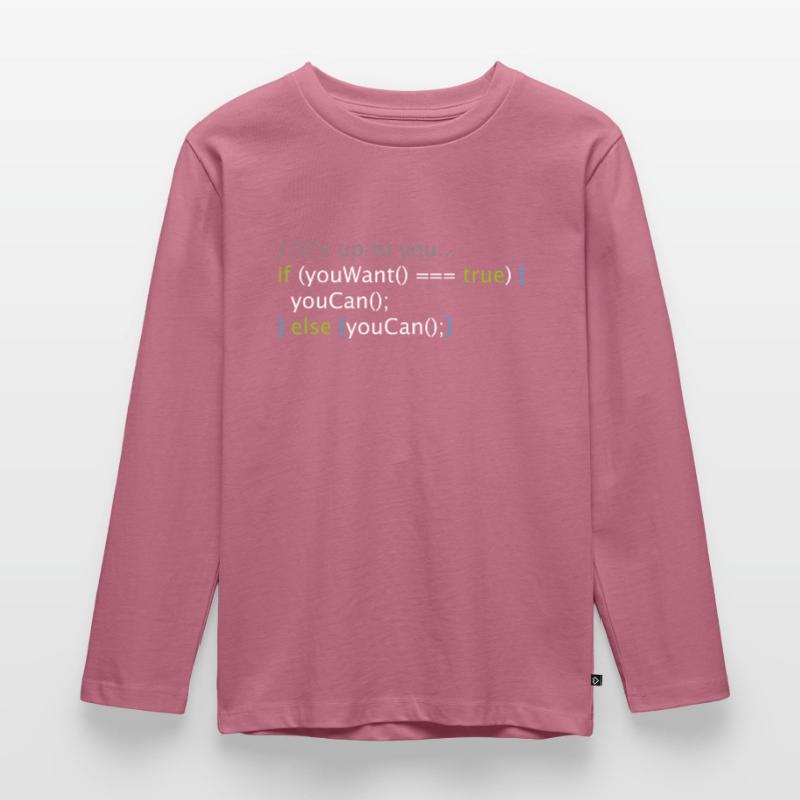 Informatik Nerd Geek Programmierer Code Kinder Premium Bio Langarmshirt