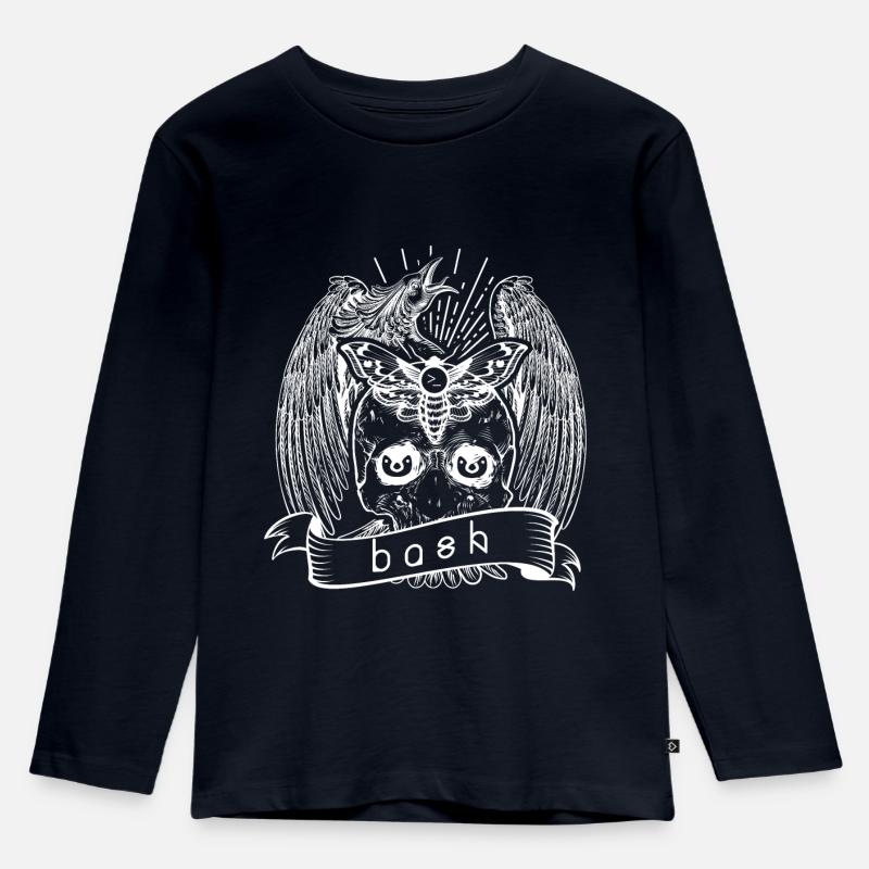bash shell linux - T-shirt manches longues Premium Enfant - bleu marine