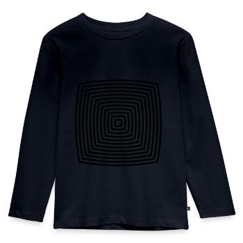 Optical illusion - Kids' Premium Longsleeve Shirt - navy - Front - AI Model Kid Female (0cm)
