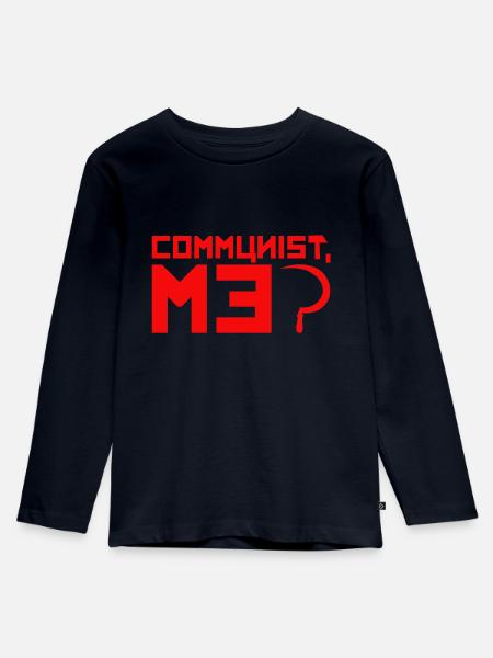Kommunistisch - Kinder Premium Bio Langarmshirt - Navy