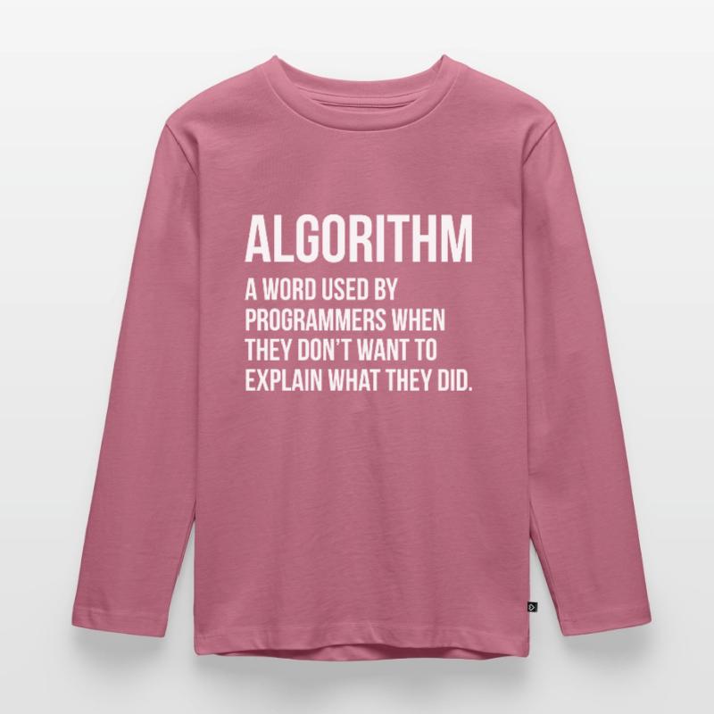 Algorithm Programming Informatic Geschenk Kinder Premium Bio Langarmshirt