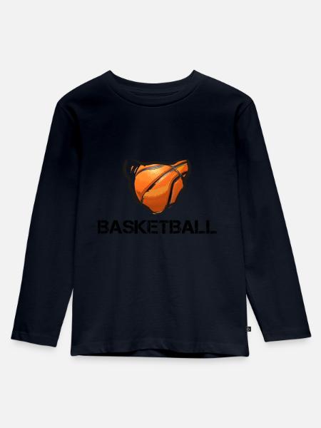 basketball - Kinder Premium Bio Langarmshirt - Navy