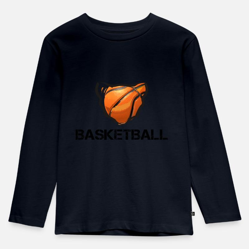 basketball - Kinder Premium Bio Langarmshirt - Navy