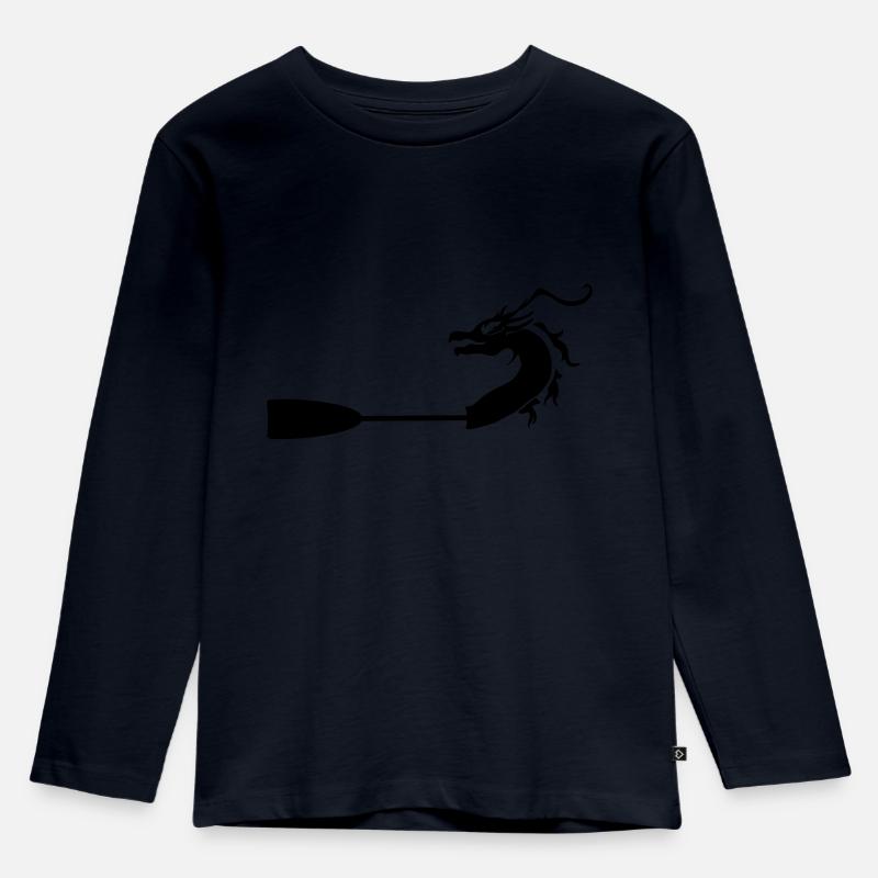 Drachenboot Paddel - Dragonboat Paddle - Kinder Premium Bio Langarmshirt - Navy