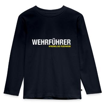 Wehrführer Freiwillige Feuerwehr - Kinder Premium Bio Langarmshirt - Navy - Vorne - AI Model Kid Female (0cm)