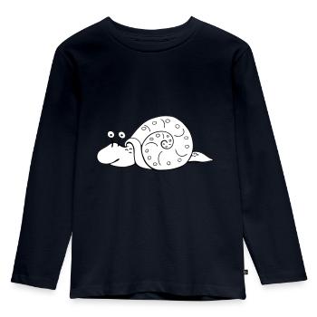 slug - Kids' Premium Longsleeve Shirt - navy - Front - AI Model Kid Female (0cm)