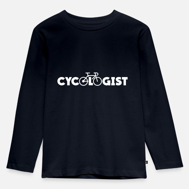 Cycologist - Kinder Premium Bio Langarmshirt - Navy