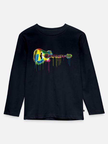 P.D. Moreno Gitarre - Kinder Premium Bio Langarmshirt - Navy