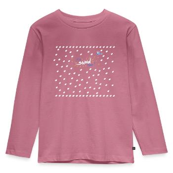 Singe bavarois, c'est la neige! - T-shirt manches longues Premium Enfant - mauve - Devant - AI Model Kid Female (0cm)