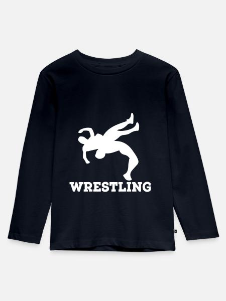wrestling - Kinder Premium Bio Langarmshirt - Navy