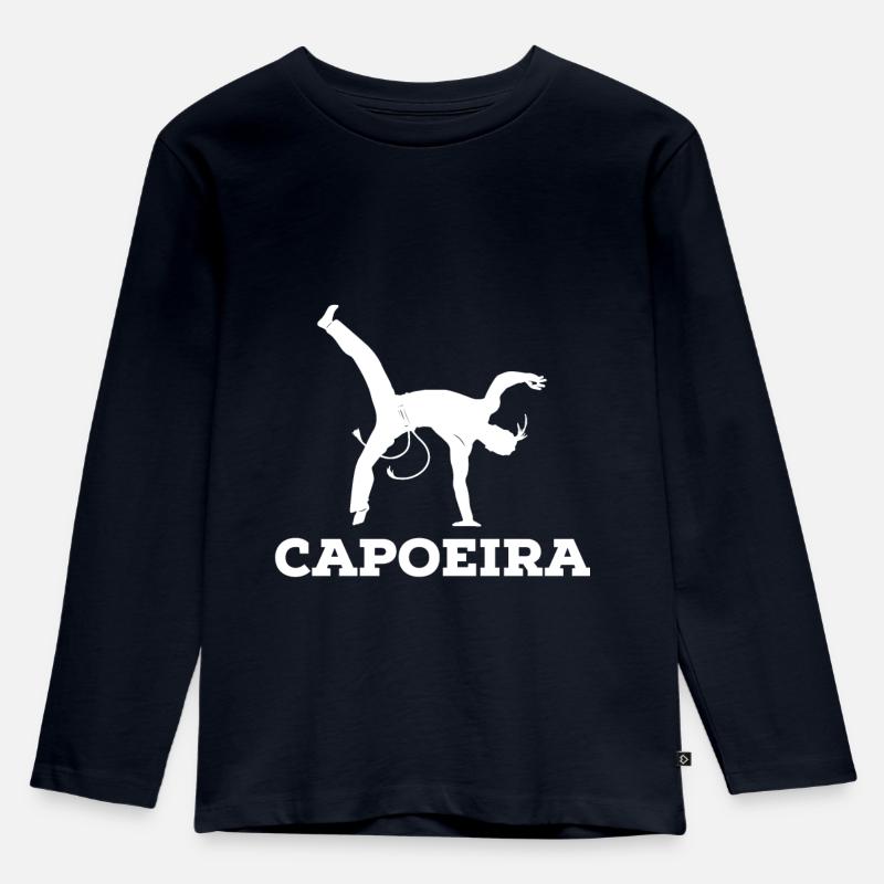 capoeira - Kinder Premium Bio Langarmshirt - Navy