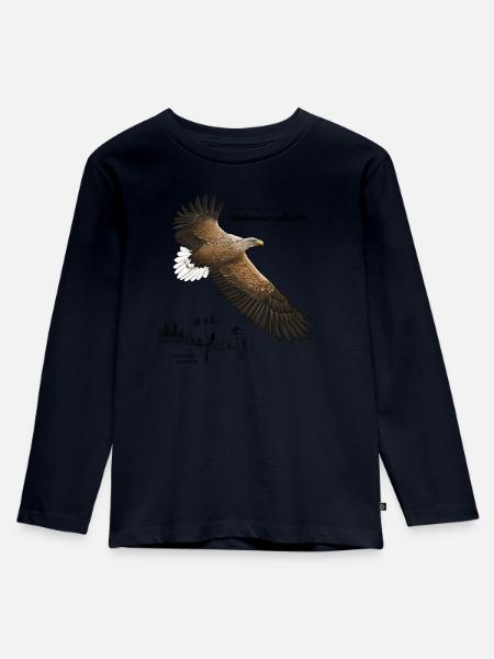 Europäischer Seeadler - Kinder Premium Bio Langarmshirt - Navy