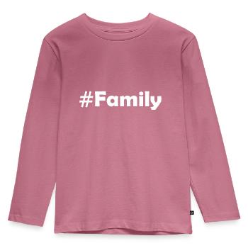#Family - Kinder Premium Bio Langarmshirt - Mauve - Vorne - AI Model Kid Female (0cm)