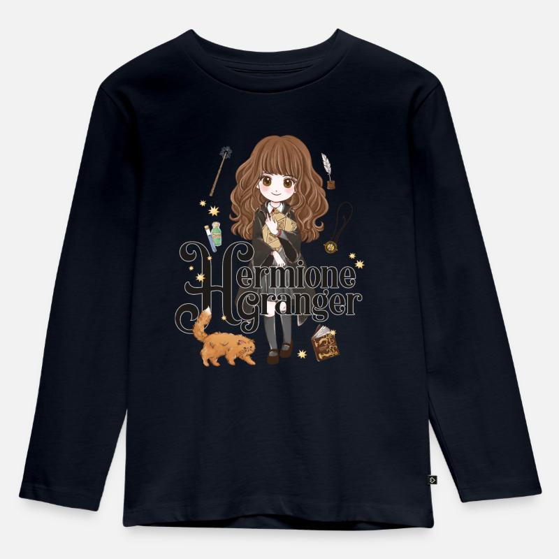 Harry Potter Hermine Granger - Kinder Premium Bio Langarmshirt - Navy