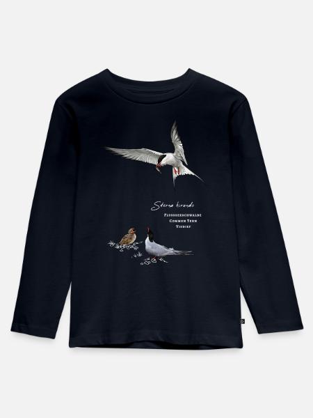 Flussseeschwalbe - Kinder Premium Bio Langarmshirt - Navy