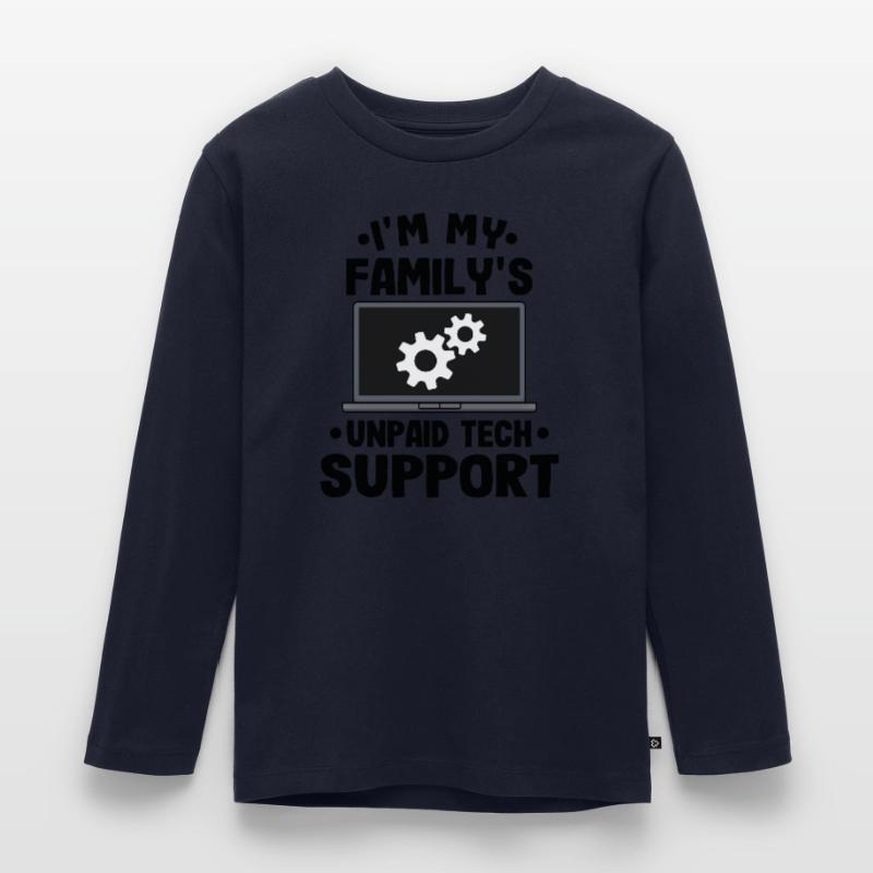 First Level Support Geschenk Lustig Programmierer Kinder Premium Bio Langarmshirt