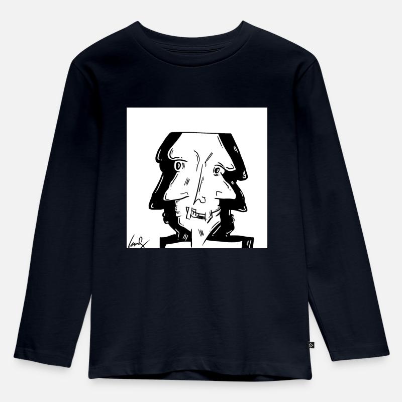 Differenz - Kinder Premium Bio Langarmshirt - Navy