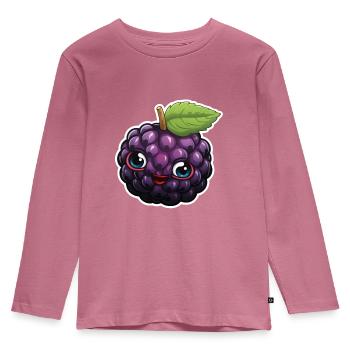 süße Brombeere - Kinder Premium Bio Langarmshirt - Mauve - Vorne - AI Model Kid Female (0cm)